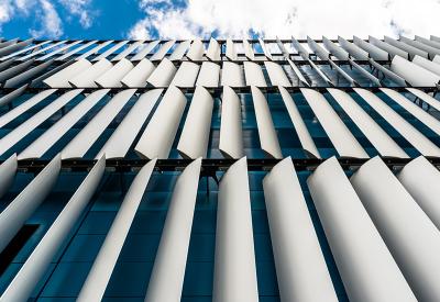 building facade with panels